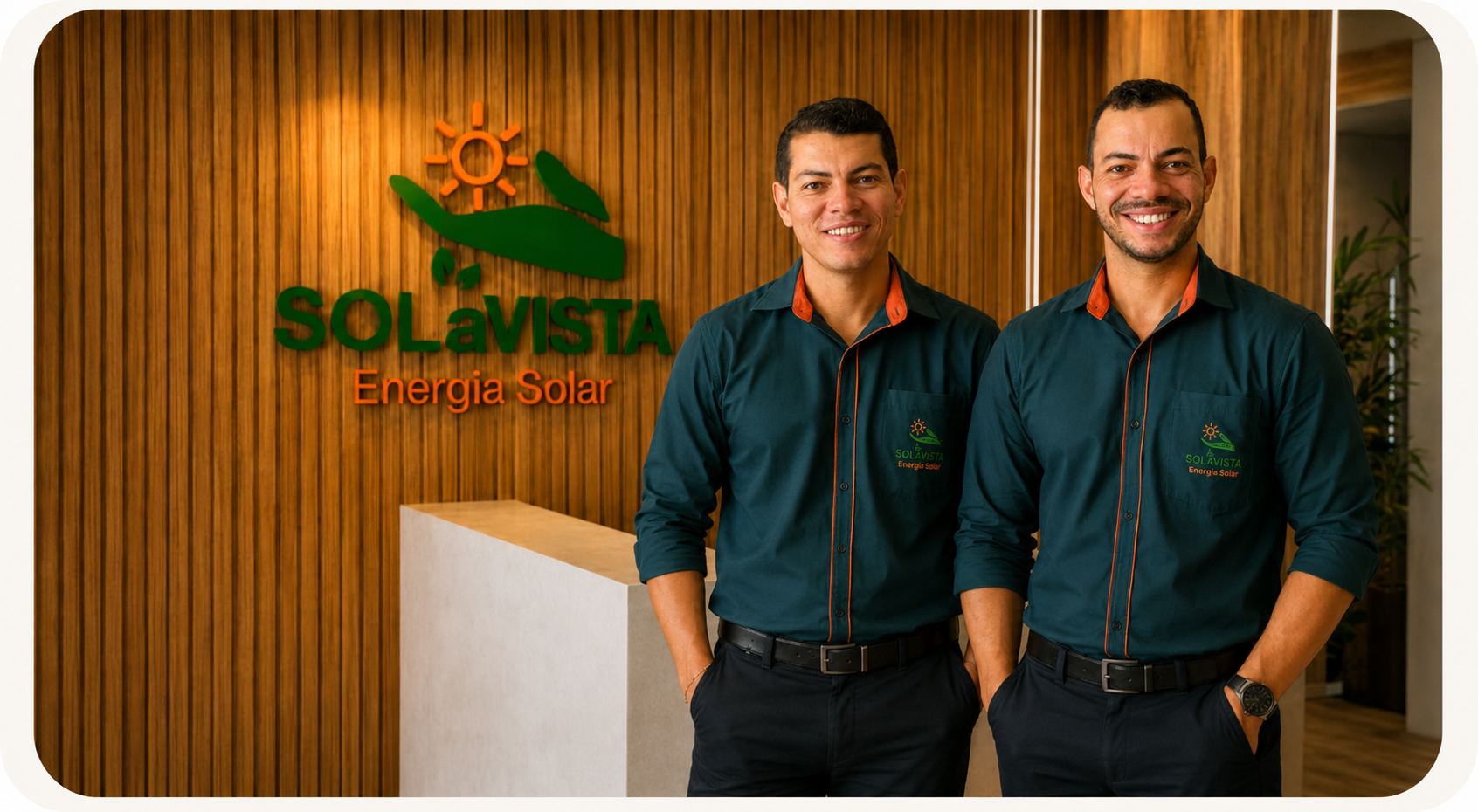 Fundadores da SOLaVISTA na sede da empresa