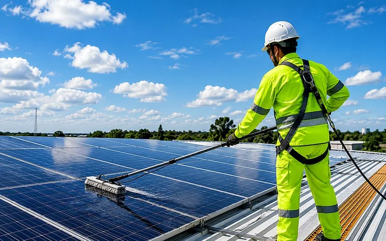 Manutenção e limpeza de painéis solares